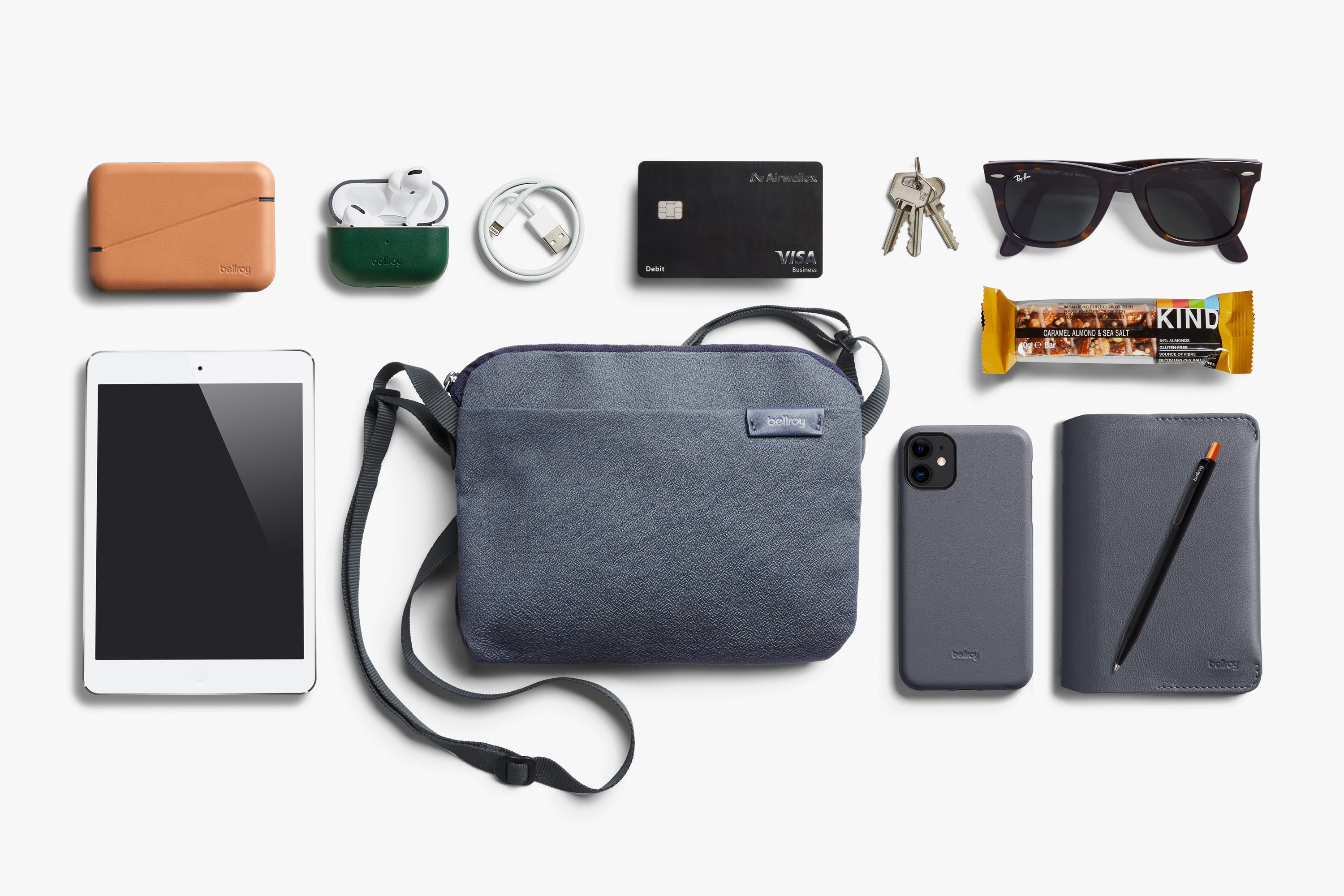 Bellroy City Pouch Sling-Tasche, E-Reader oder kleines Tablet, Geldbörse, Sonnenbrille, Smartphone 