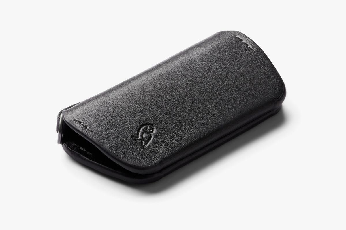 Straight leather car key case