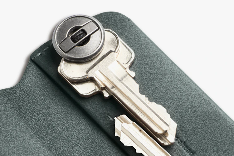 Porte-clés En Cuir Véritable Noir Avec Compartiment Zippé - Fabriqué Main En UE, Style Crocodile