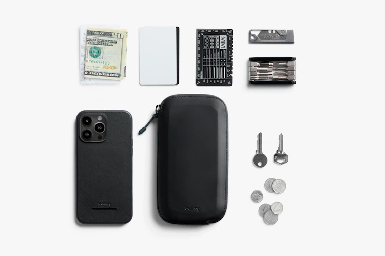 Étui Portefeuille Adhésif Pour Téléphone - Pochette élastique Lycra Noir, Pour Carte, Clés, Collable Au Dos