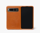 Leather Pixel Case Fold - Terracotta